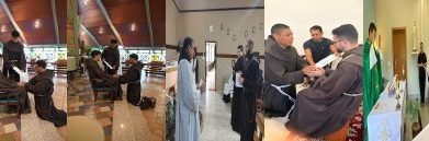 Frades renovam a profissão dos votos na Custódia das Sete Alegrias de Nossa Senhora
