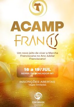 Acamp Francis reunirá Família Franciscana, Juventude Franciscana e frades do Centro-Oeste em experiência de fé e fraternidade